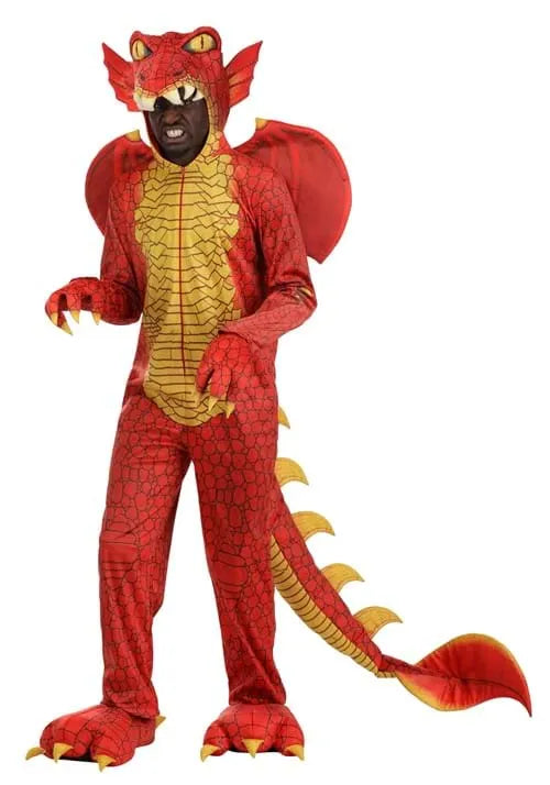 Adult Deluxe Red Dragon Costume Main image
