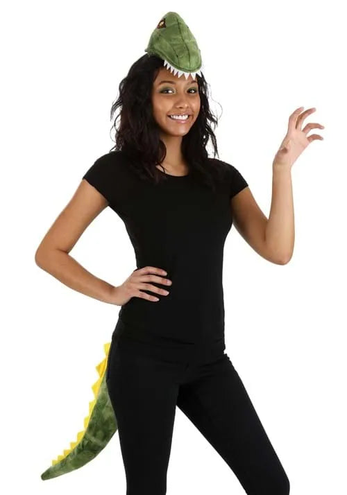 Adult Green Dinosaur Costume Kit Main image