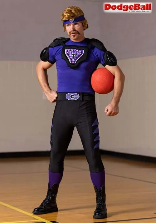 Adult Dodgeball Purple Cobra Costume Main image
