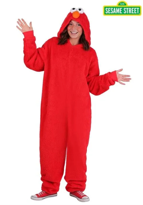 Adult Elmo Zip Costume Onesie Main image