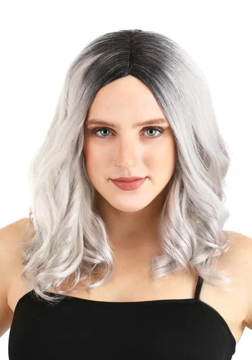 Adult Gray Bob Wig Main image