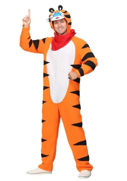 Adult Great Cartoon Tiger Costume Main image