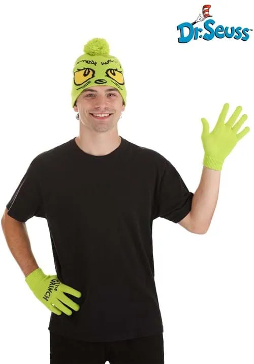 Adult Dr. Seuss The Grinch Hat & Gloves Set Main image