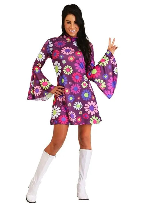 Adult Groovy Flower Power Costume Main image