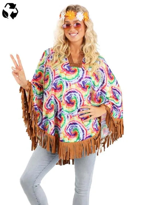 Adult Hippie Poncho Sustainable Materials Costume Main image