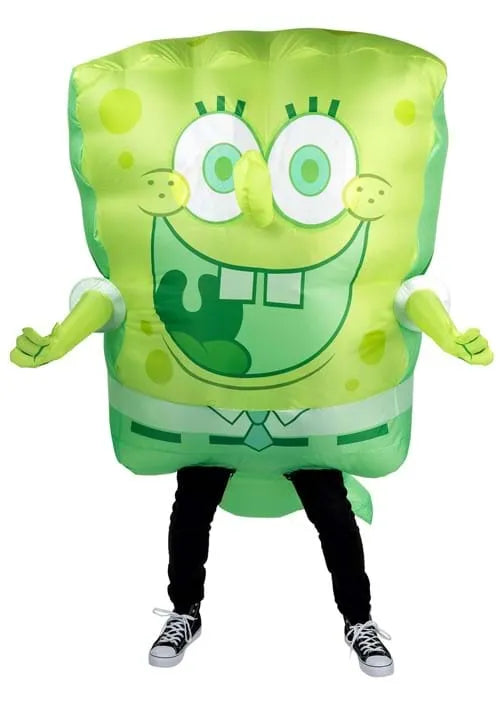 Adult Inflatable Ghost Spongebob Squarepants Costume Main image