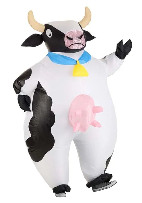 Adult Inflatable Spotted Cow Costume Main image