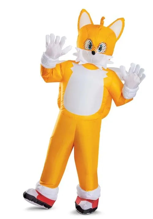 Adult Inflatable Sonic the Hedgehog Movie Tails Costume Main image