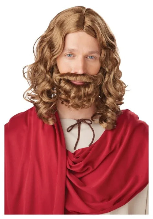 Adult Jesus Wig and Beard Main image