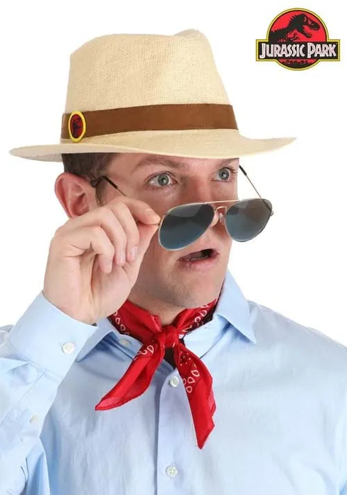 Adult Jurassic Park Alan Costume Hat & Scarf