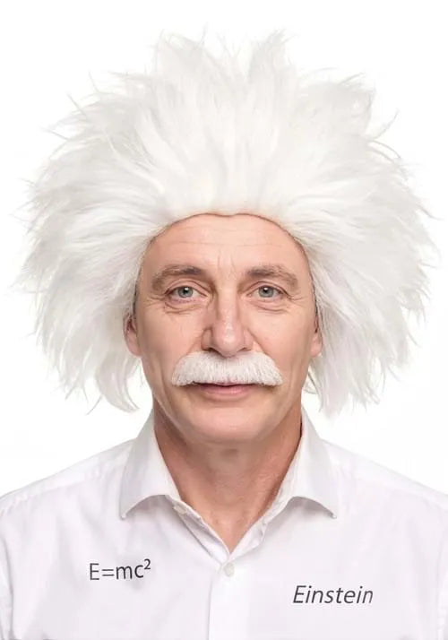 Adult Mad Scientist Costume Wig and Mustache Kit Main image