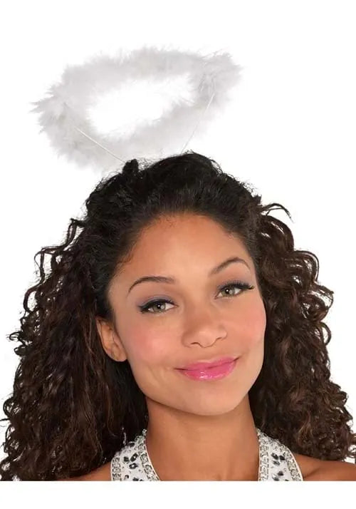 Adult Marabou White Halo Costume Accessory Main image
