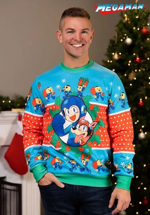 Adult Megaman Unisex Christmas Sweater Main image