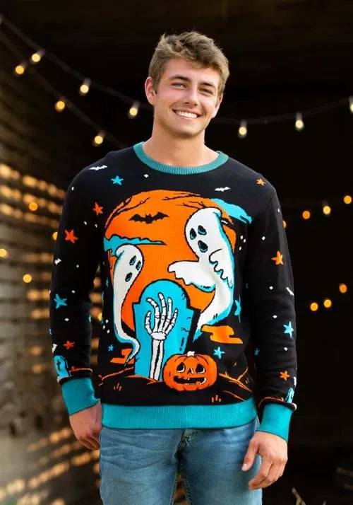 Adult Neon Halloween Sweater Main image
