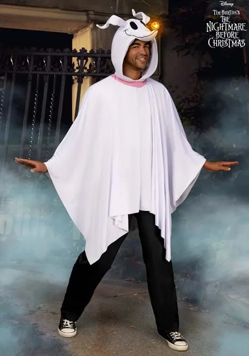 Adult Nightmare Before Christmas Zero Costume Poncho Main image