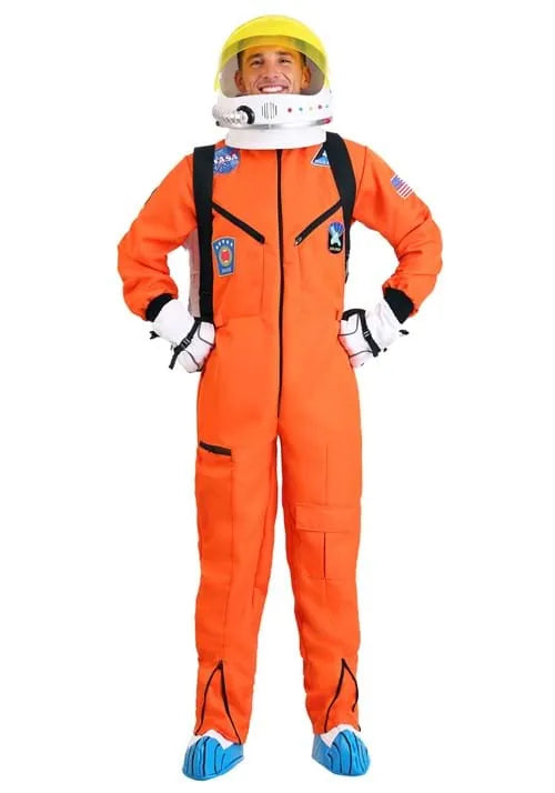 Adult Orange Astronaut Jumpsuit Costume Main image