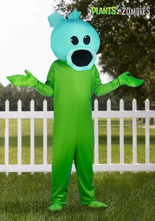 Adult Plants Vs Zombies Snow Pea Costume Jumpsuit Main image