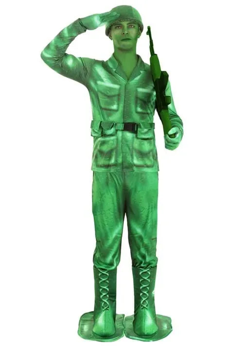 Adult Plastic Green Army Man Costume Main image