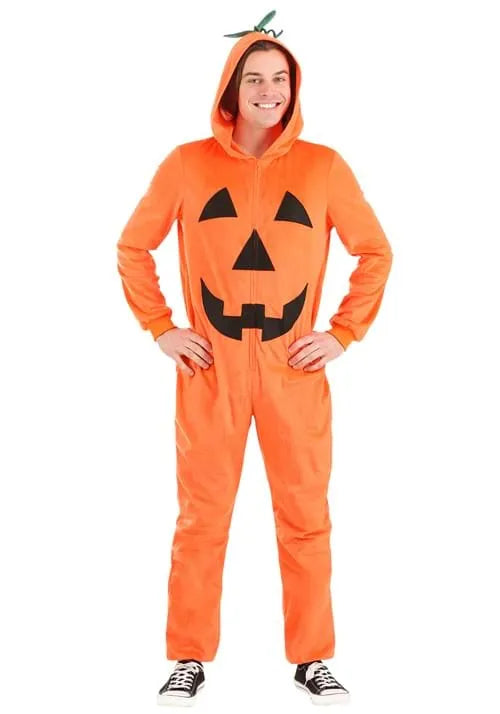 Adult Pumpkin Costume Jumpsuit Main image