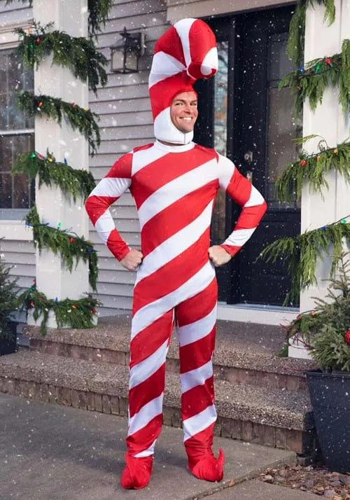 Adult Red Candy Cane Costume Main image