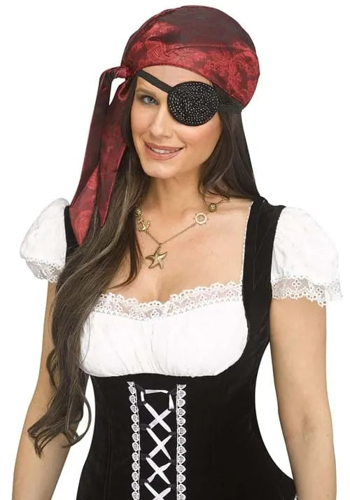 Adult Rhinestone Pirate Eye Patch Accessory Main image