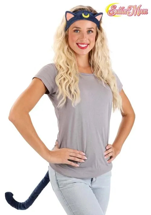 Adult Sailor Moon Luna Headband & Tail Costume Kit Main image
