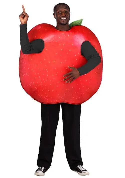 Adult Sandwich Board Red Apple Costume Main image