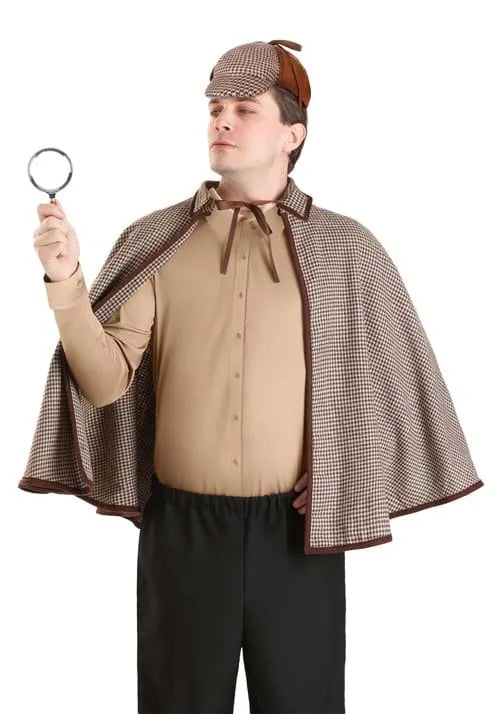 Adult Sherlock Holmes Hat and Poncho Costume Kit Main image