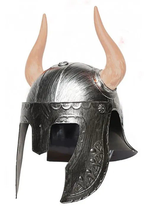 Adult Silver Horned Helmet Main image