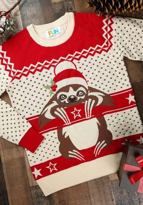 Adult Sloth Ugly Christmas Sweater Main image