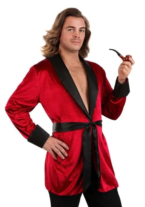 Adult Red Smoking Jacket Costume Main image