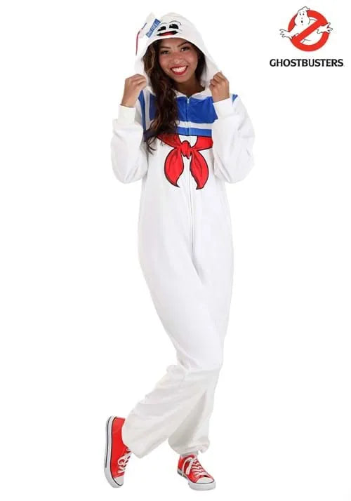 Adult Stay Puft Marshmallow Man Costume Onesie Main image