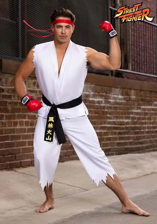 Adult Street Fighter Ryu Costume Main image