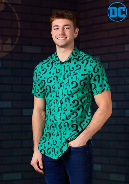 Adult The Riddler Button Up Shirt Main image