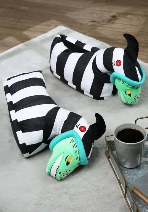 Adult Beetlejuice Sandworm Slippers