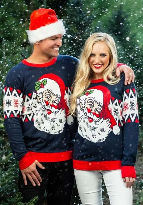 Adult Vintage Santa Unisex Ugly Christmas Sweater Main image