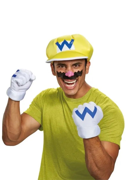 Adult Super Mario Bros. Wario Costume Kit Main image