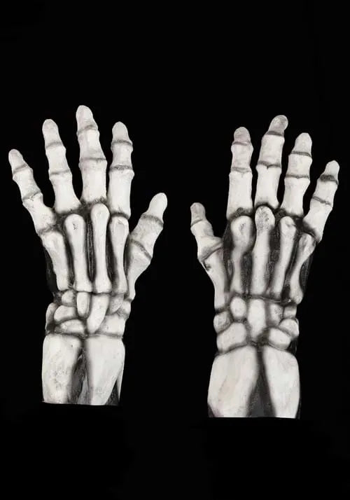 Adult White Skeleton Claw Gloves