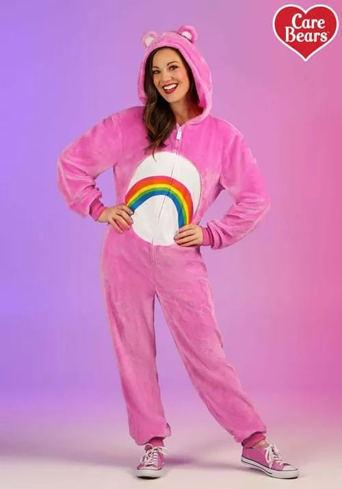 Adult Cheer Bear Care Bears Onesie Costume Main image