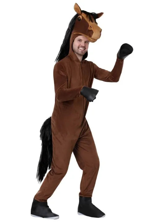 Adult Brown Horse Costume Main image