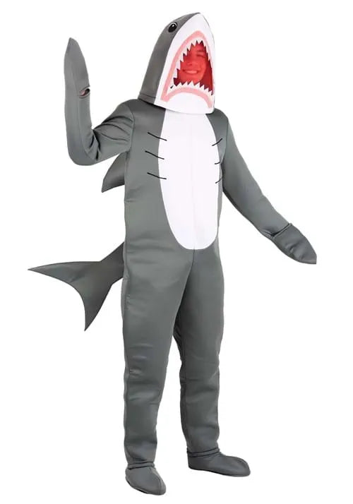 Adult Shark Mascot Head Costume Main image