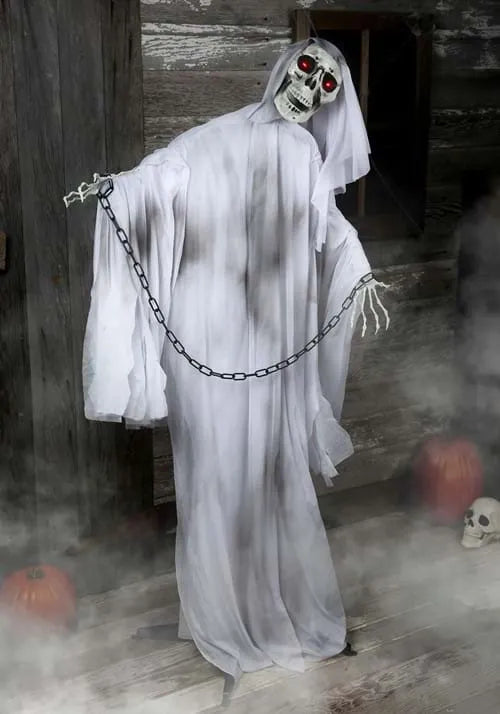 5.5FT Chained Skeleton Ghost Animatronic Decoration - Scream Saver Main image