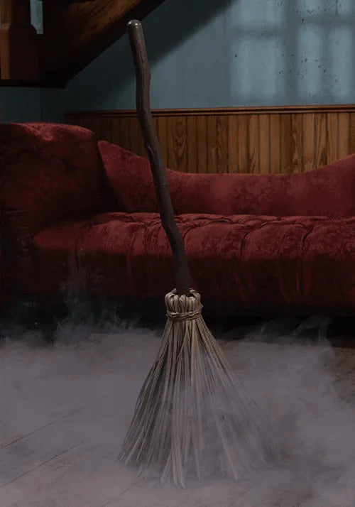38-Inch Animatronic Enchanted Magical Broom Decoration Main image