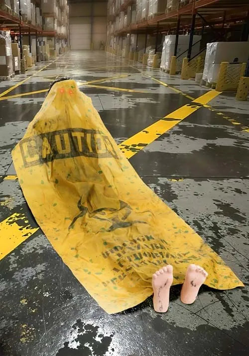 5.5FT Radioactive Resurrection Animated Sit Up Body Decoration - Scream Saver