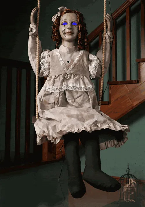 5.4FT Hanging Animated Swinging Creepy Doll Prop Main image