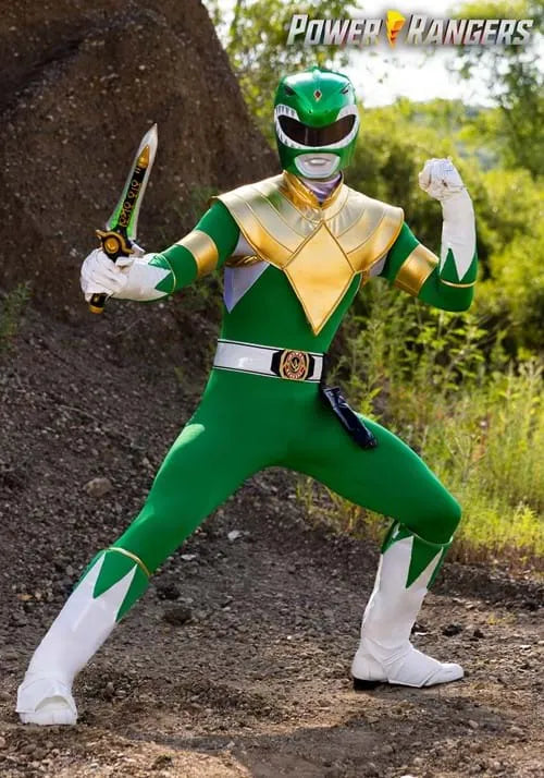 Authentic Men's Power Rangers Green Ranger Costume Main image