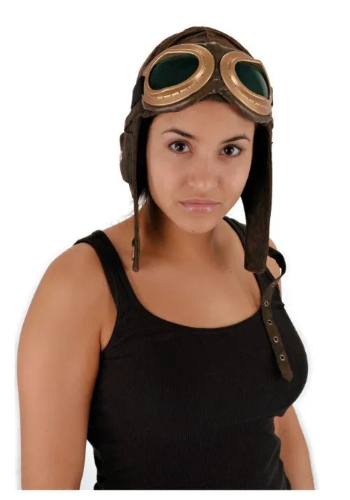 Aviator Brown Costume Hat for Adults Main image