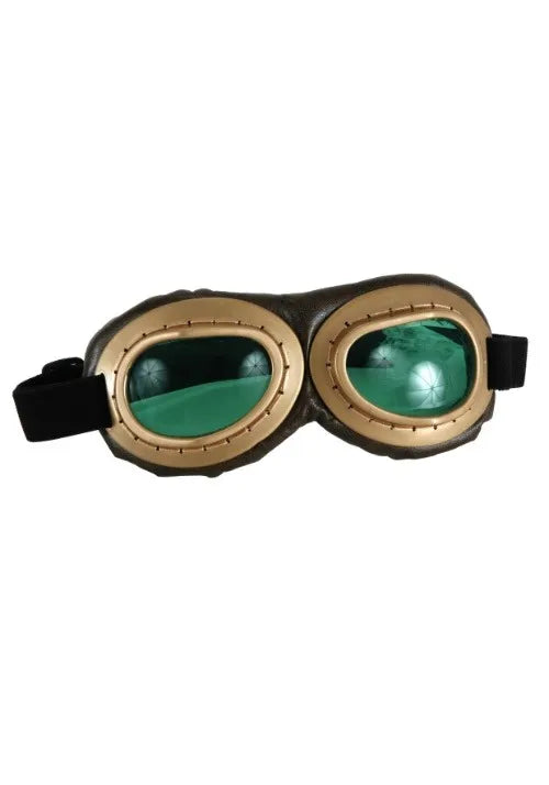 Gold Aviator Costume Goggles Accessory