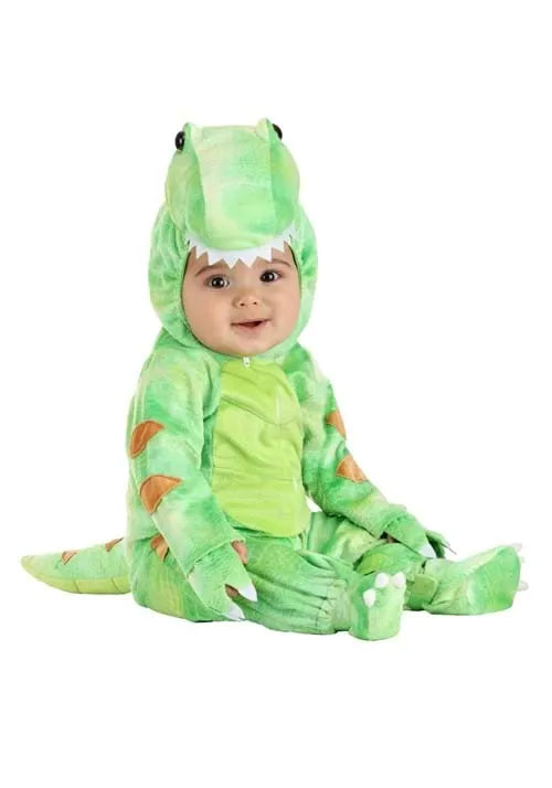 Baby Green T-Rex Costume Main image