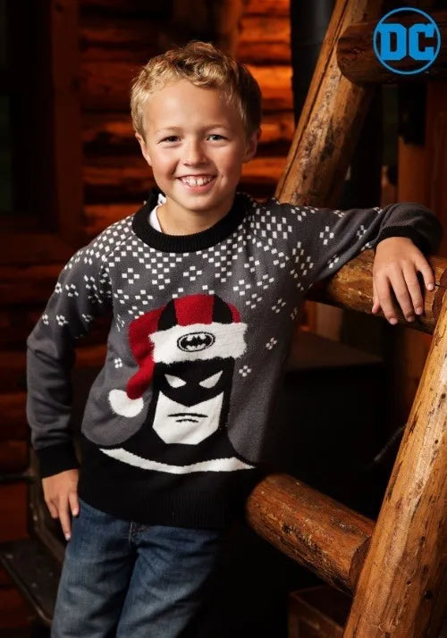 Batman Holiday Hat Kids Ugly Christmas Sweater Main image